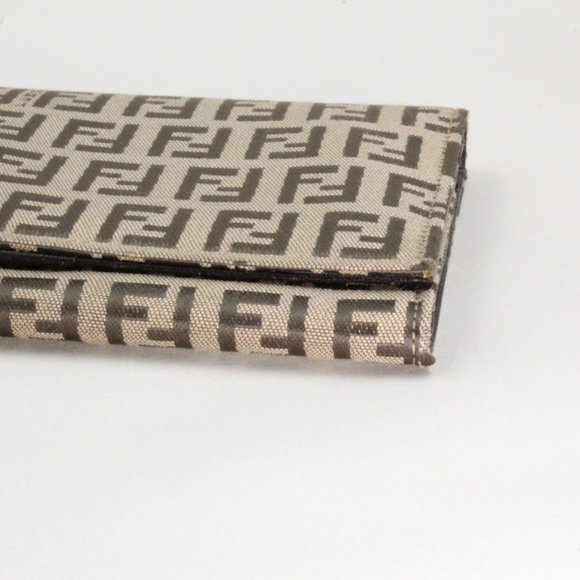 Authentic Fendi Zucca FF Canvas Flap Wallet Gently Used - Picture 4 of 10